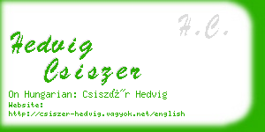 hedvig csiszer business card